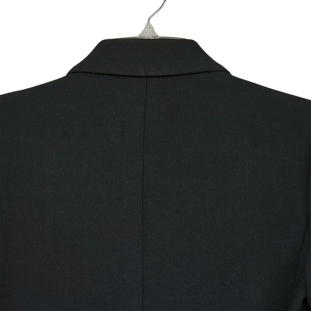 Theory Blazer sz 00 Womens Black 3-Button Tailored Office Suit Jacket‎ Coat READ